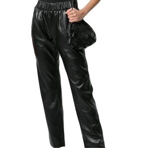 ANINE BING Faux Leather elasticated pants